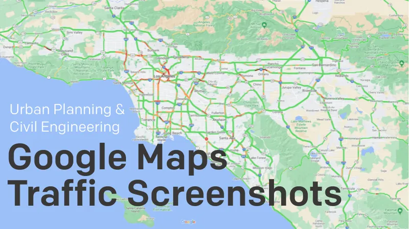 Use Google Maps Traffic Screenshots for Urban Planning & Civil Eng.