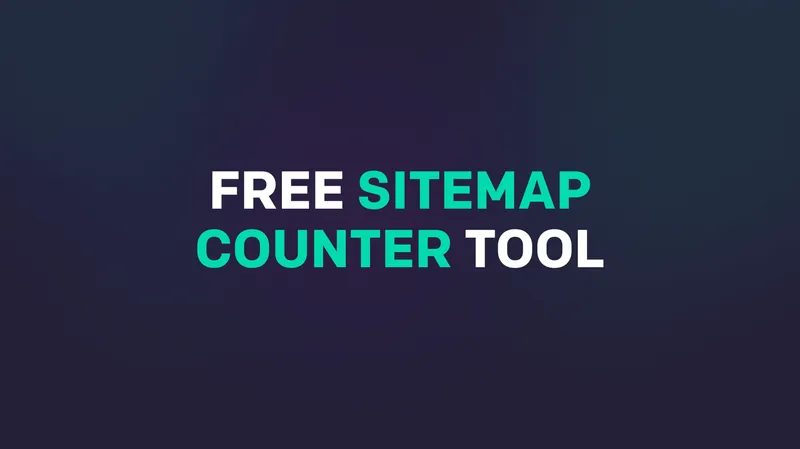 New free sitemap counter tool